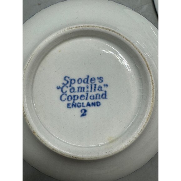 Spodes Camilla Copeland Blue & White Tea Cup & Saucer Set England 2 floral READ - Picture 7 of 9